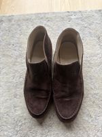 Elegante braune Wildleder Halbschuhe Gr. 40, perfekt für den