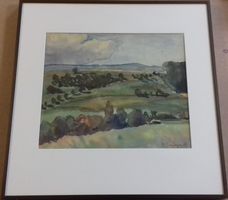 Landschafts - Szene von Franz Boezinger 1939      (ID 4074)