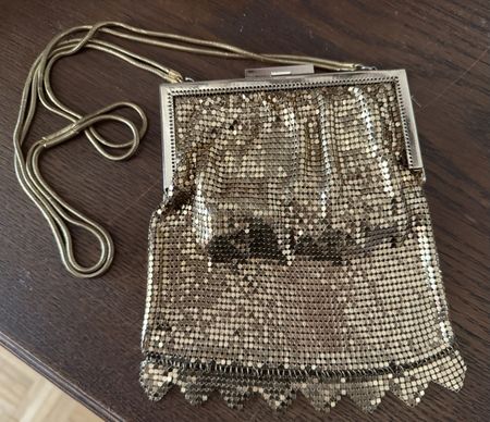 Vintage Art Deco Gold Mesh Metal Tasche