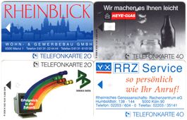 4 Dummy Telefonkarten aus Deutschland