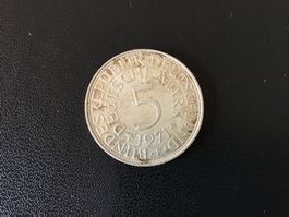 5 DM Silberadler 1971 F