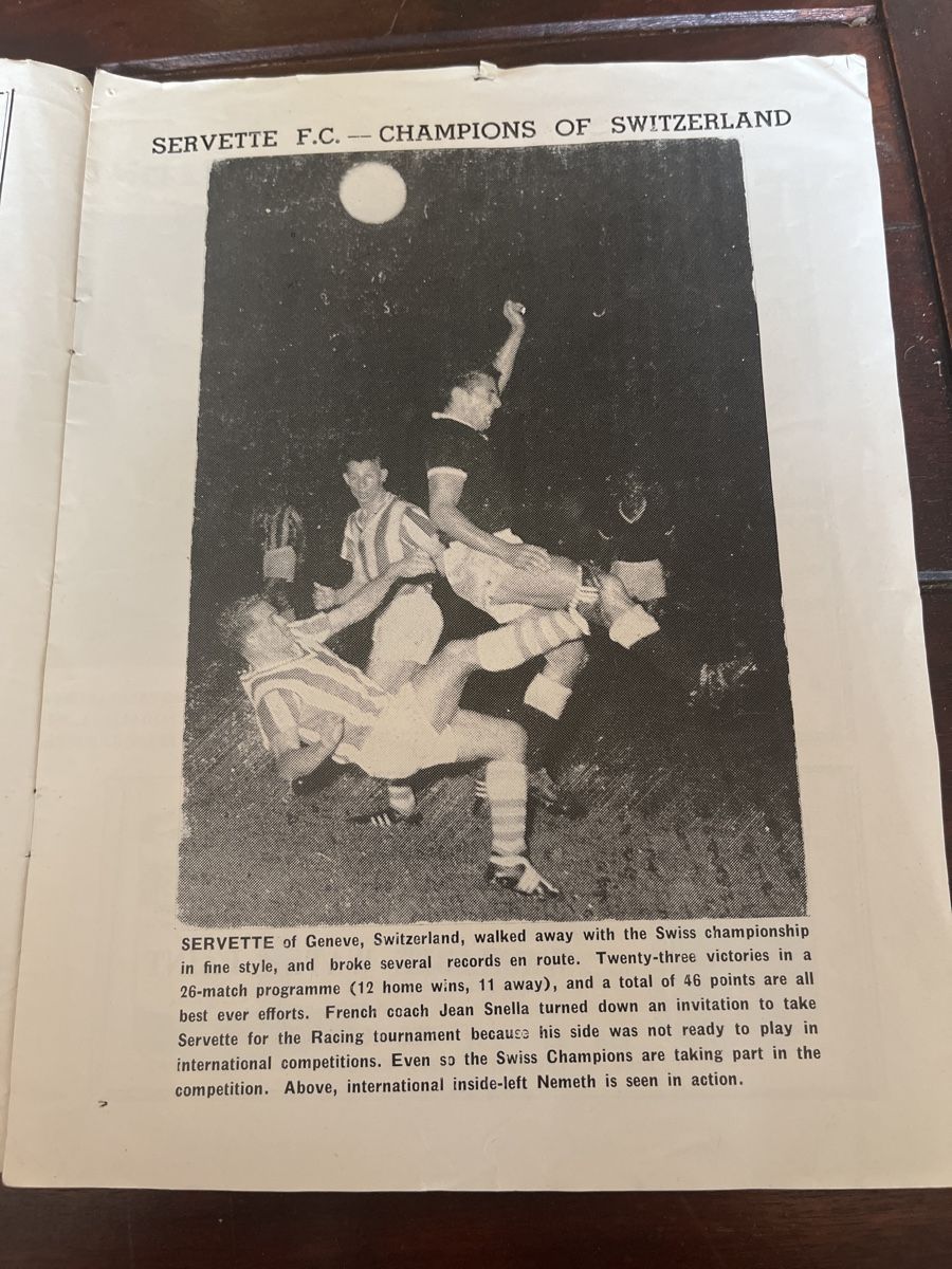 Zeitschriften & Magazine: Servette FC Matchprogramm 1961 vs. Hibernians – Gebraucht aus Wallisellen von theadicts77 1
