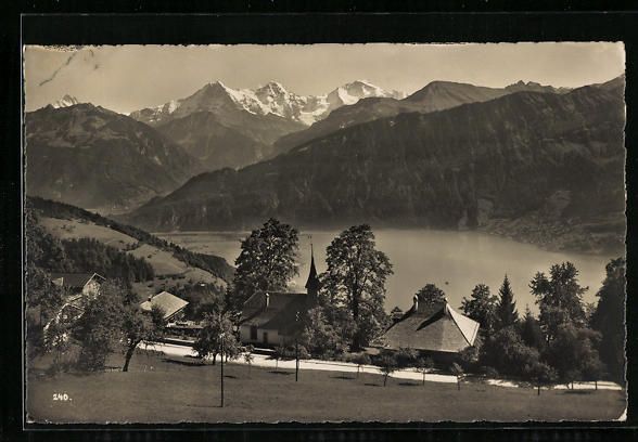 Cartoline postali: Beatenberg, Teilansicht, Eiger, Mönch u – Usato da Berlin venduto da bartko-reher