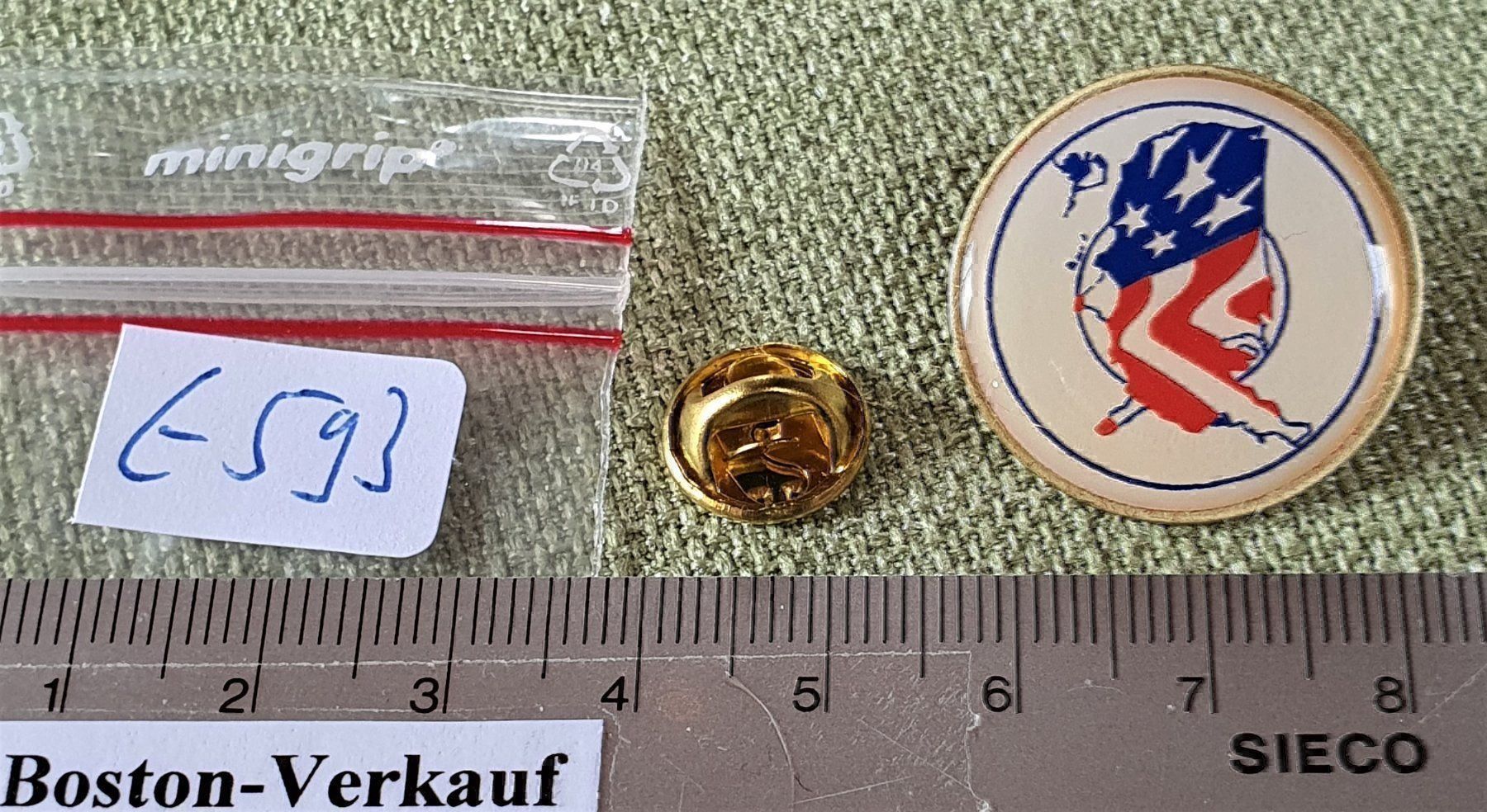 Placchette & Badge: E593 - Pin Nord Amerika als Flagge – Usato da Reinach BL venduto da Boston-Verkauf 2