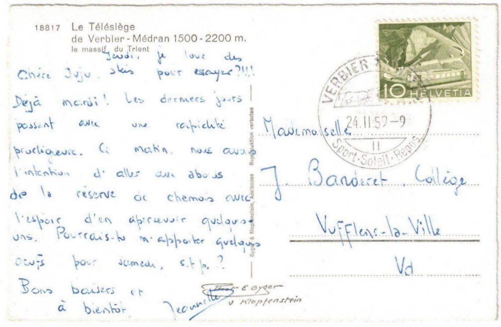 Cartoline postali: Verbier - Sessellift Médran – Usato da Binningen venduto da Mountainrider 1