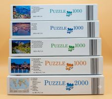 Puzzle-Set (5 Stk.) von Castorland 1000 & 2000 Teile