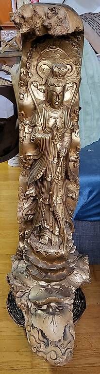 Sculture & Statue: Wunder schöner geschnitzter Budda vergoldet – Usato da Reigoldswil venduto da Gigelino