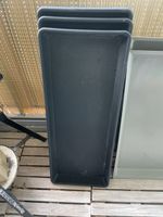 3x Untersetzer Schwarz Pflanzen Schale 40x18cm guter Zustand