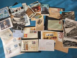 Lot Phila: FDC, Ansichtskarten, Briefe Schweiz und Ausland