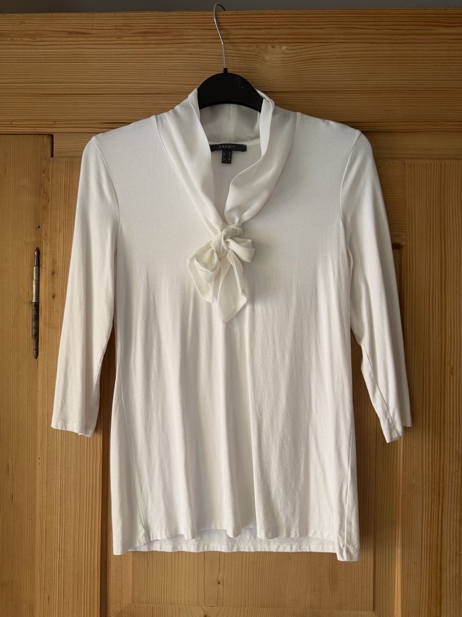 Esprit Camicette: ESPRIT Bluse Gr M  off-white mit Schleife – Usato da Bonstetten venduto da norisknofun123