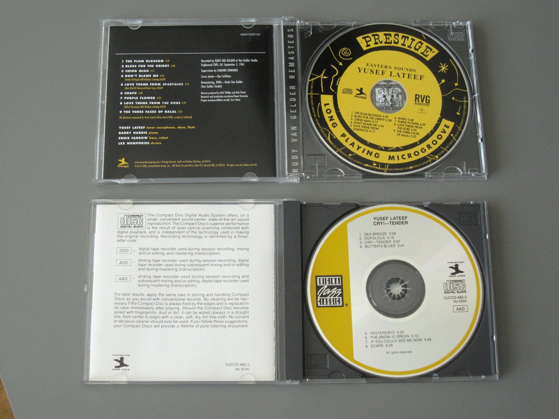 CDs: 2 CDs - Yusef Lateef : Cry! - Tender  //  Eastern Sounds – D'occasion à Arbon par lucullus61 3