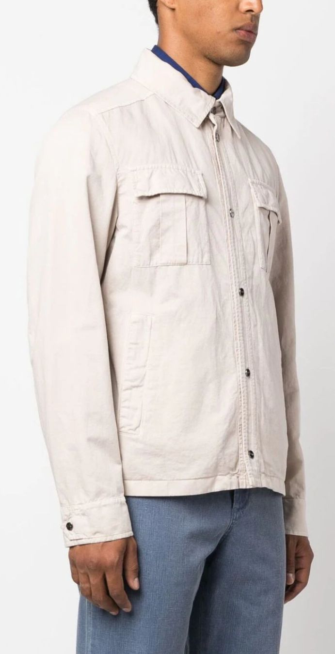 Camicie: HERNO Hemd mit Brusttaschen, Grösse 46 = M/L ... – Nuovo e nell'imballaggio originale da Chur venduto da Papageibarsch77 7