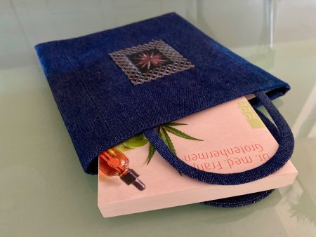Sac pour offrir un livre, en jean