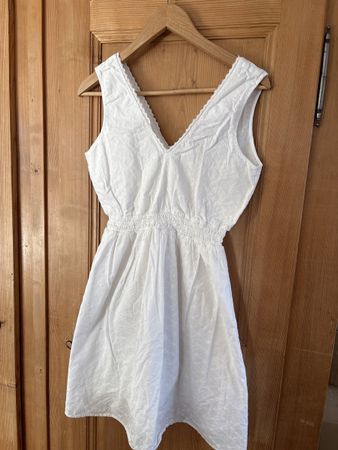 Superbe robe coton S blanc écru