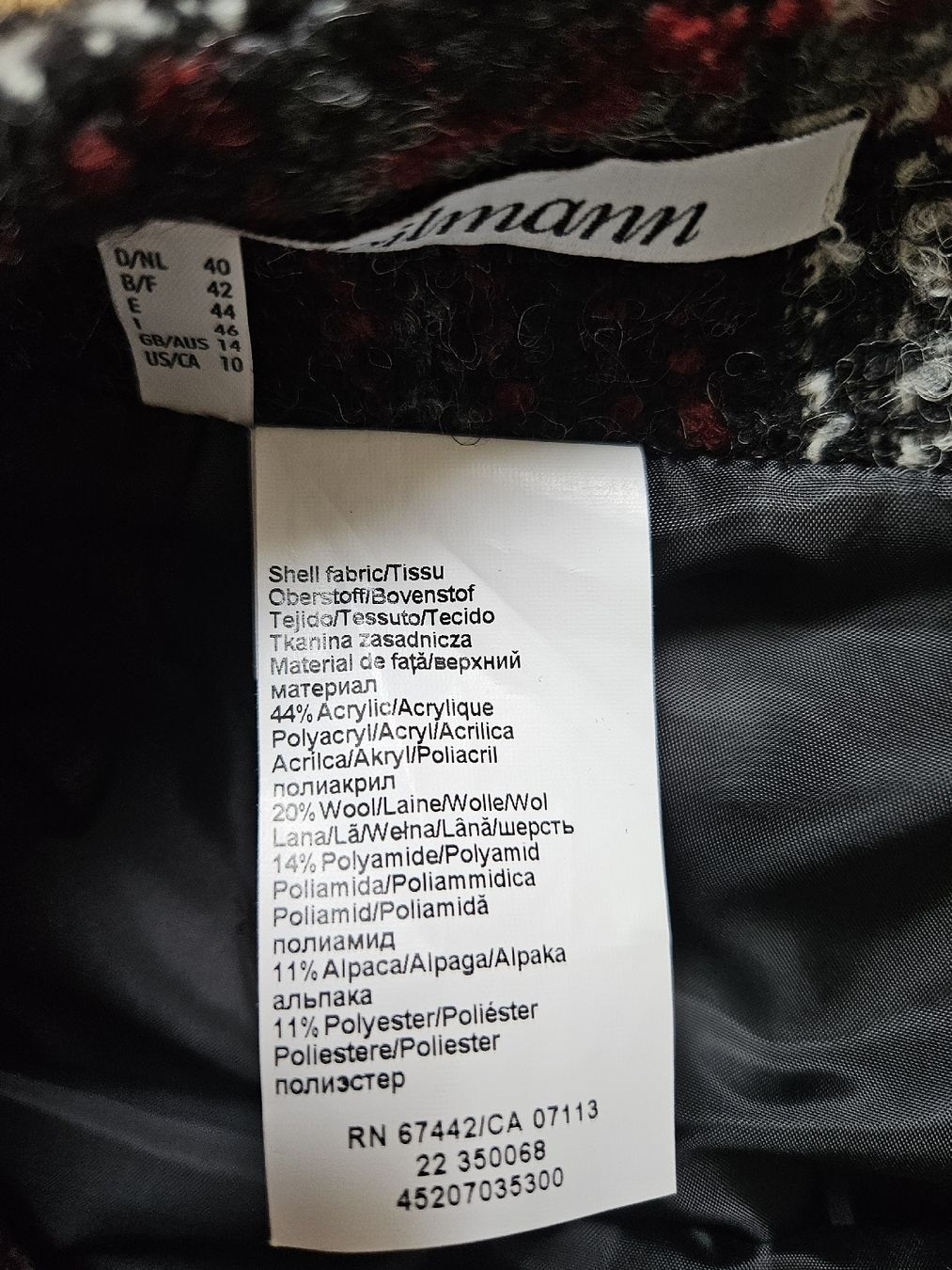 Gonne: Steilmann Jupe  Gr. 40  Karo schwarz rot – Usato da Urdorf venduto da Colina 2