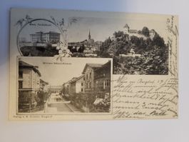 Ansichtskarte Burgdorf Technikum Schloss gelaufen 1902 Box1
