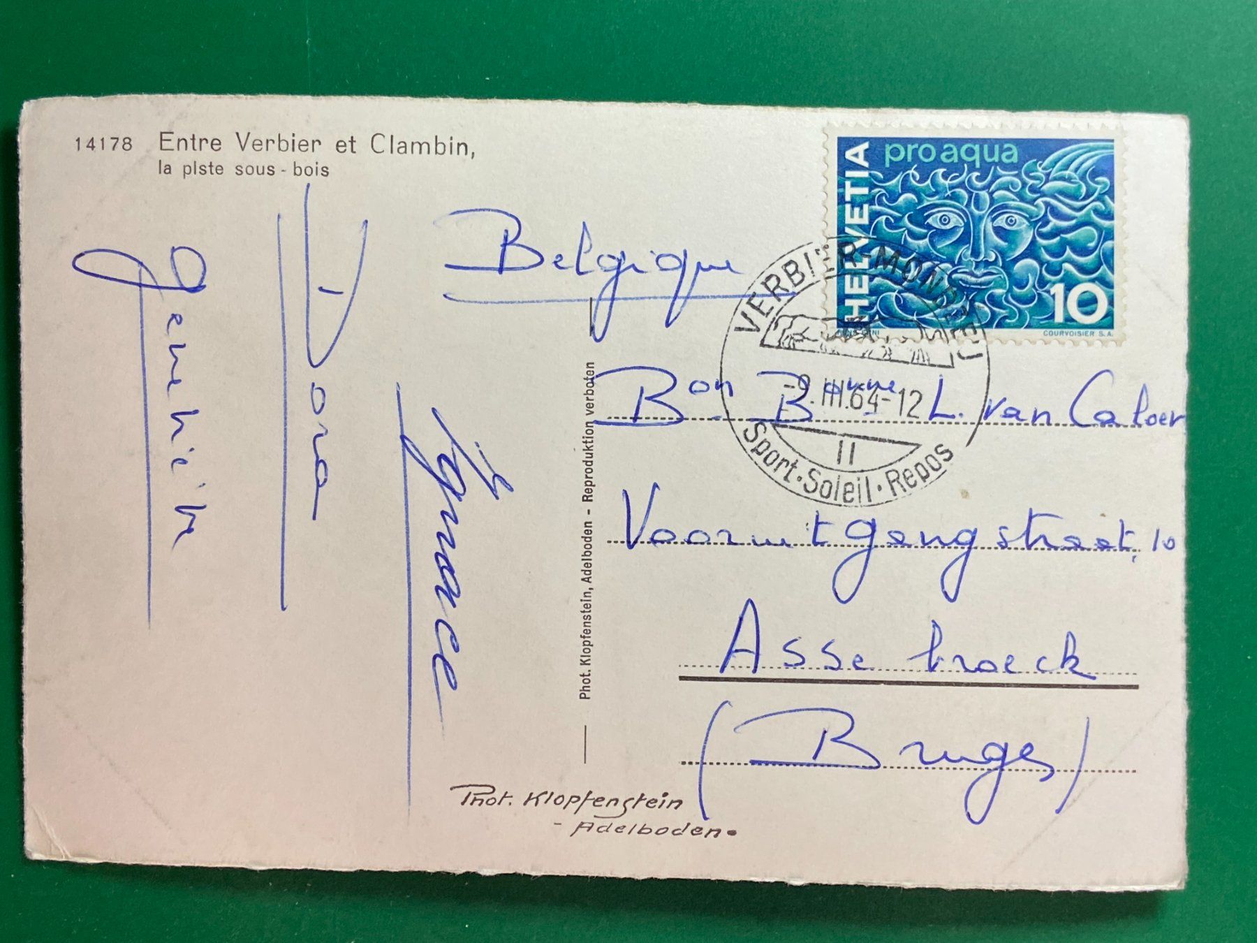 Cartes postales: Entre Verbier et Clambin – D'occasion à Steg VS par danwer74 1