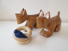 3 Аntike Holzfiguren