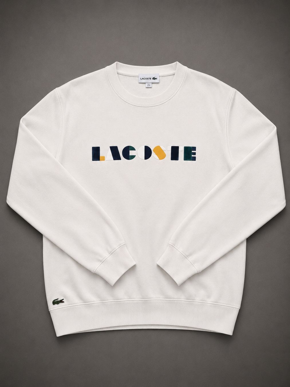 Lacoste Pullover & Sweatshirts: Lacoste Sweat Logo Blanc Multicolore Taille L – Gebraucht aus Le Locle von sAm_2112