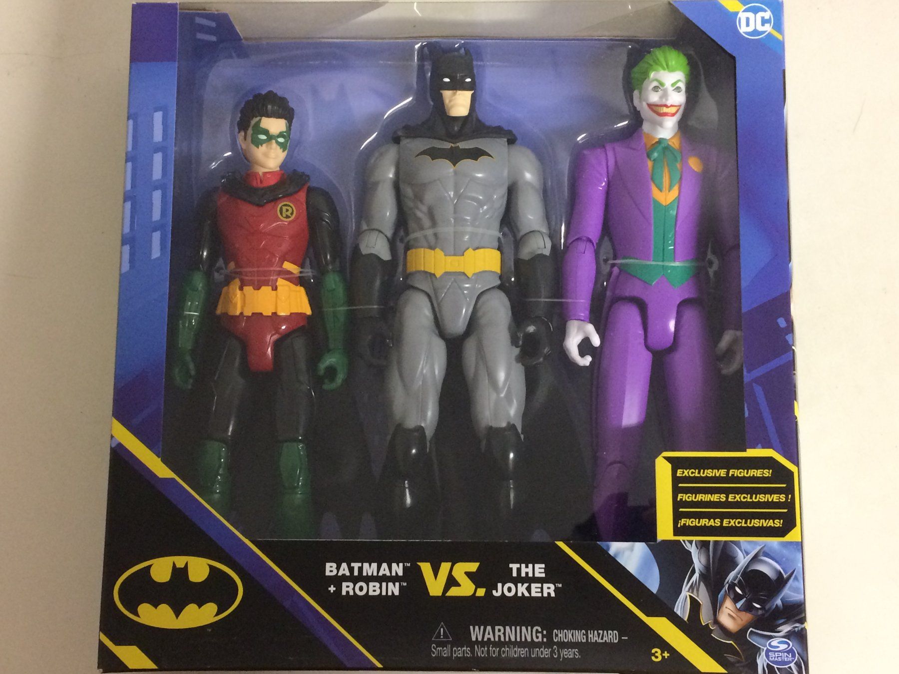 Statuette: BATMAN  & ROBIN vs THE JOKER 30 cm 3 X ACTION FIGURES spin m – Nuovo e nell'imballaggio originale da Vezia venduto da Aquarius_Age