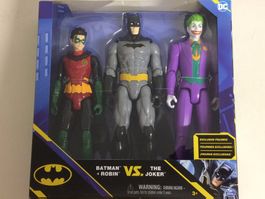 BATMAN  & ROBIN vs THE JOKER 30 cm 3 X ACTION FIGURES spin m