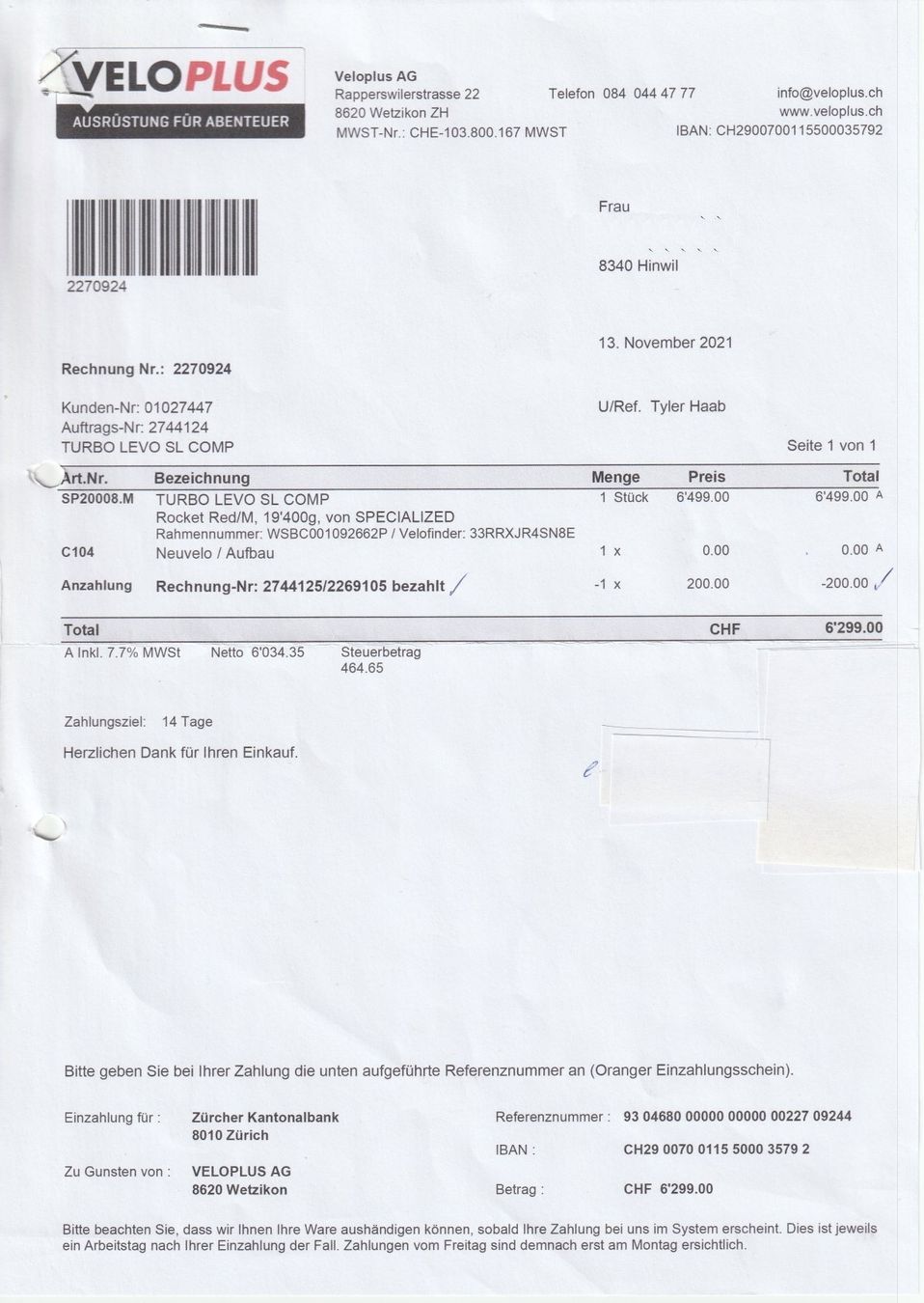 Specialized Velos: MOUNTAINBIKE Specialiced Grösse M – Gebraucht aus Hinwil von Rica1295 8