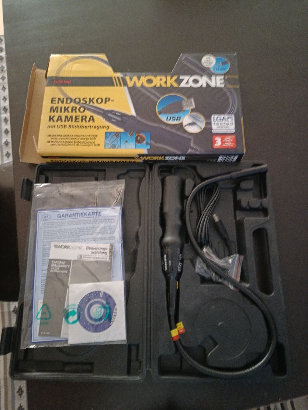 Tutti gli attrezzi: Workzone Endoscope Micro Camera, USB - Like New! 48 – Nuovo (secondo la descrizione) da Niederrohrdorf venduto da danielfb