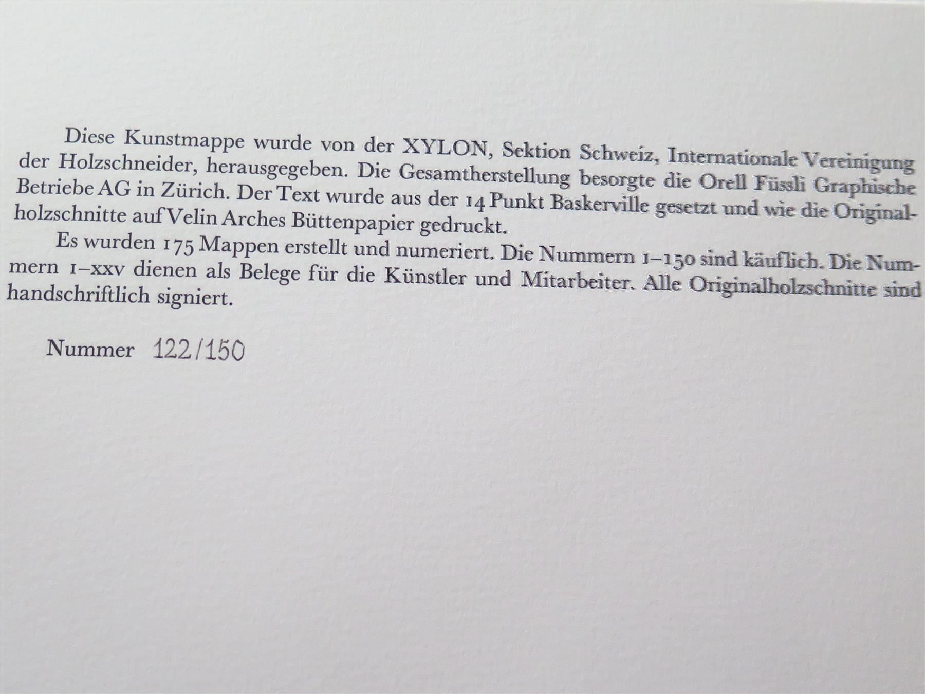 Dipinti: (A 27) XYLON 78, Kunstmappe – Usato da Bern venduto da Jwpm66 8