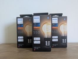 3er-Set Philips Hue E27 Filament LED-Lampen (Neu / OVP)