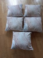 5er Set Deko Kissen Marmor Optik, neuwertig, 1 Stück möglich