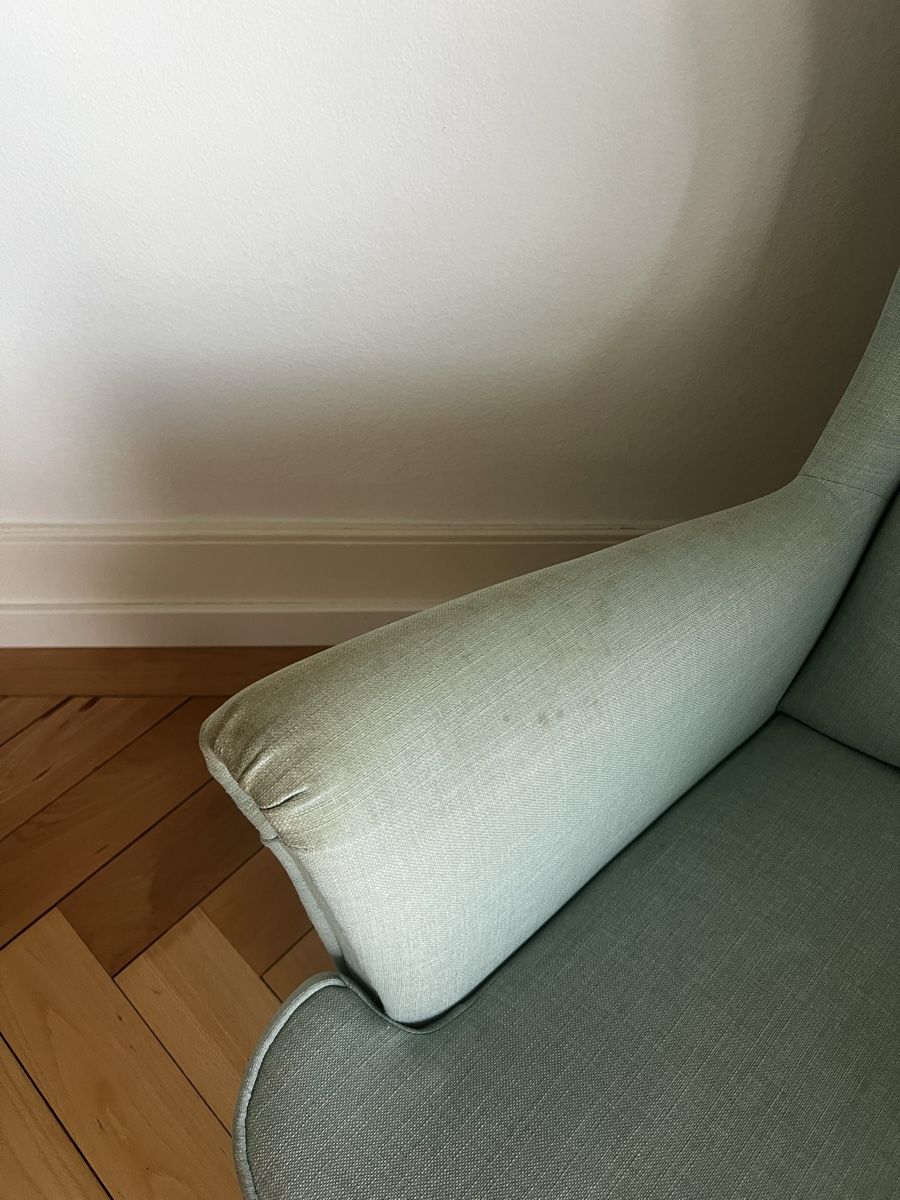 Ikea Fauteuils: IKEA STRANDMON hellblau mit Flecken und Abnutzungen – D'occasion à Bern par leo_lnw8 4
