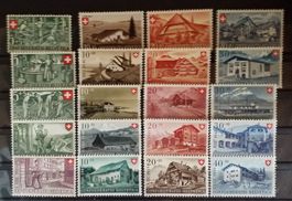 1945 bis 1949, 5 Sätze Pro Patria postfrisch Kt. 87.-