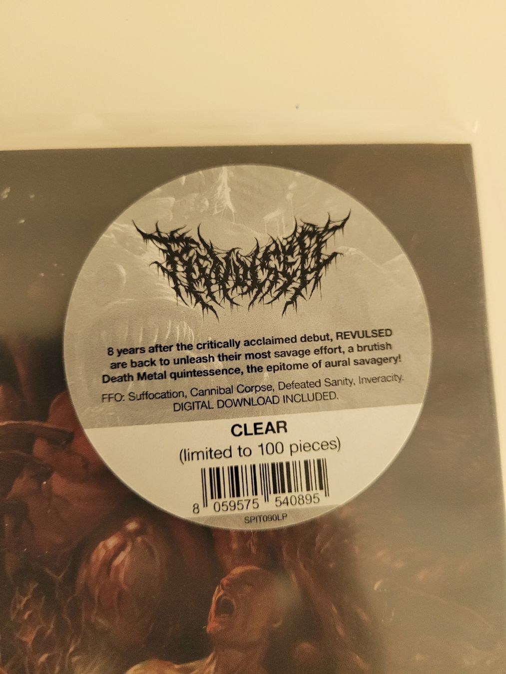 Vinyles: Revulsed - Cerebral Contamination Ltd. Clear Vinyl LP – Neuf (Voir description) à Münsingen par Drachenwurst 1