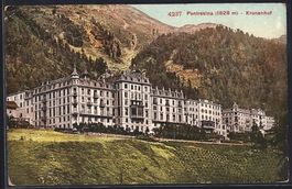 AK Pontresina, Kronenhof, 1908
