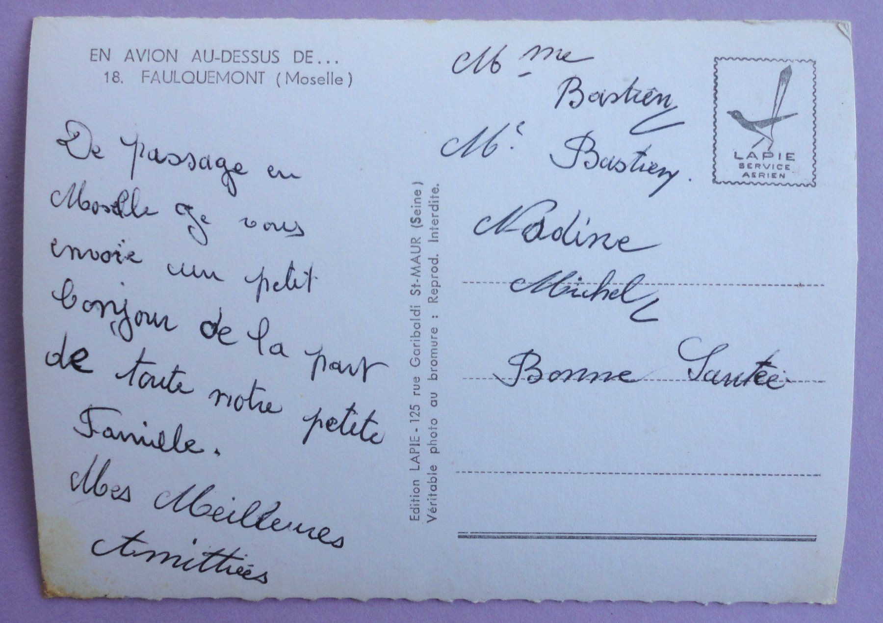 Cartoline postali: Faulquemont (Moselle) – Usato da Fétigny venduto da Billy2miny 1