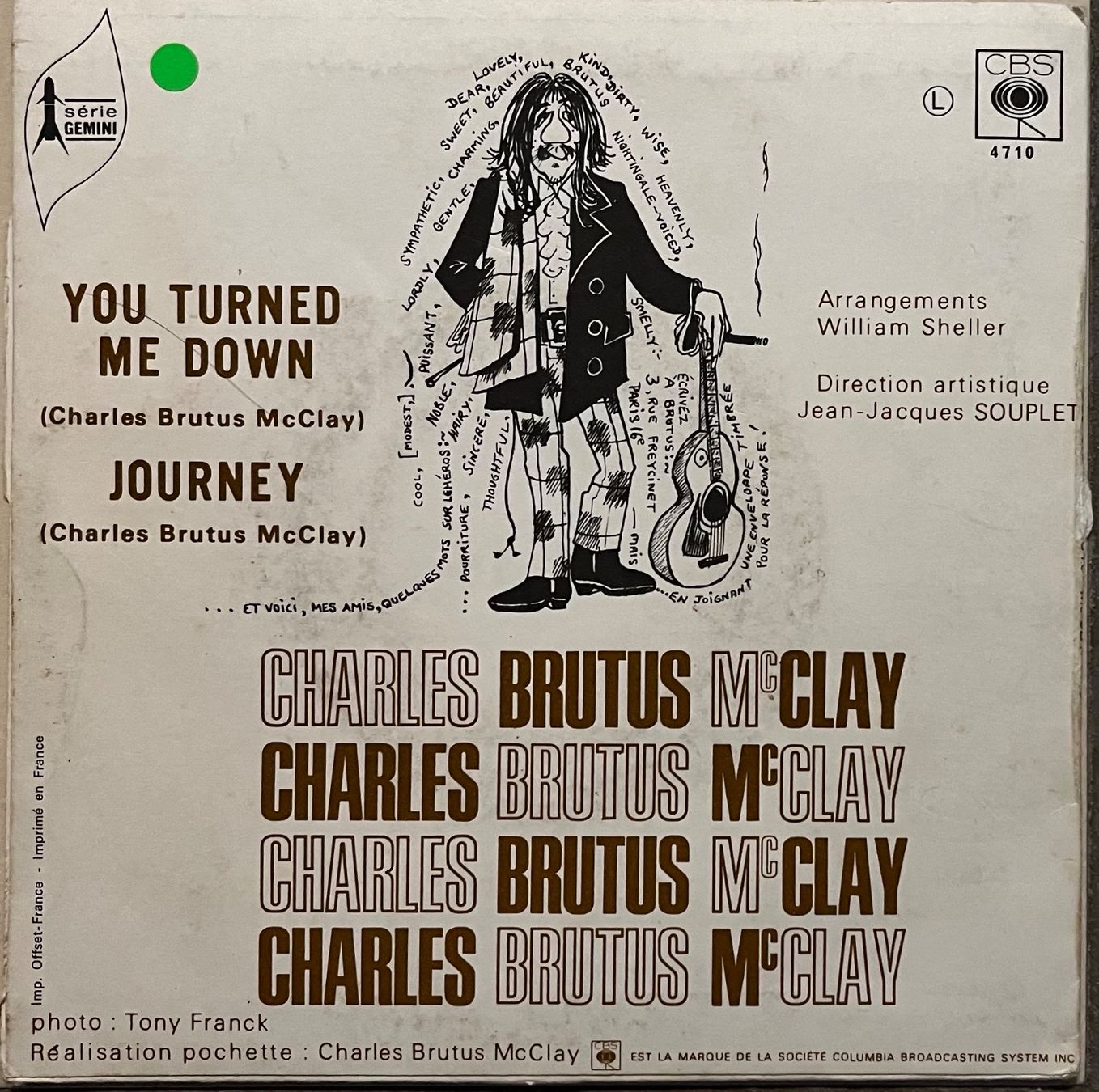 Schallplatten: CHARLES BRUTUS McCLAY - YOU TURNED ME DOWN – Gebraucht aus Bussigny von vinyl-pas-cher 1