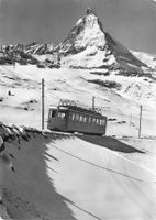 Zermatt (VS) Gornergratbahn Zug mit Matterhorn Bahn G