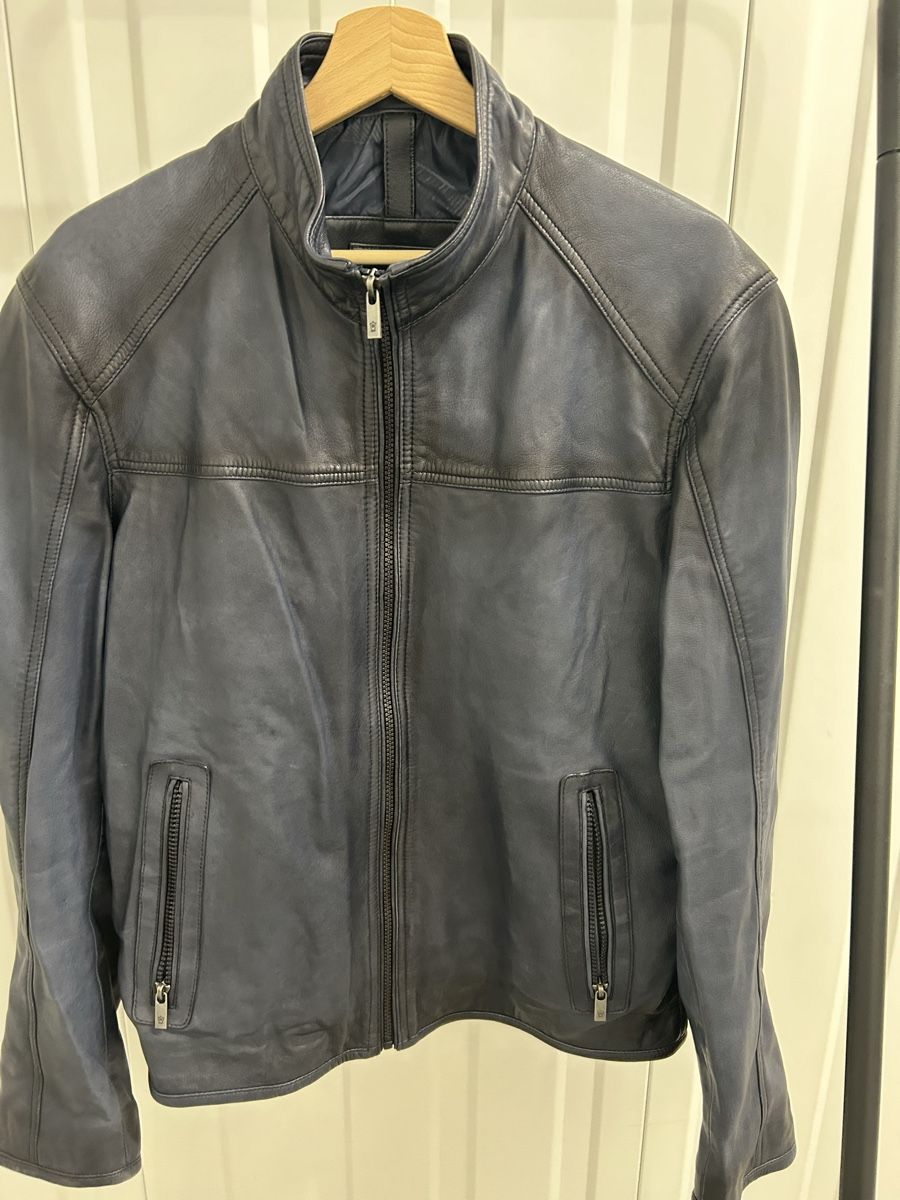 Massimo Dutti Giacche: Massimo Dutti Lederjacke blau – Usato da Bern venduto da floorball_zoro 1
