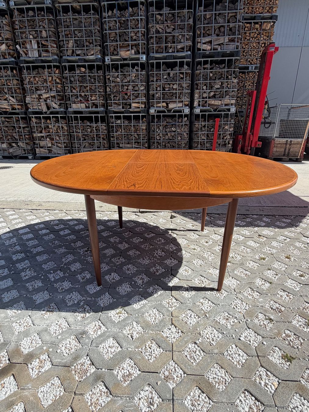Tavoli: Table ronde à rallonge en Teck – Usato da Arnex-sur-Orbe venduto da Tutu1037 5
