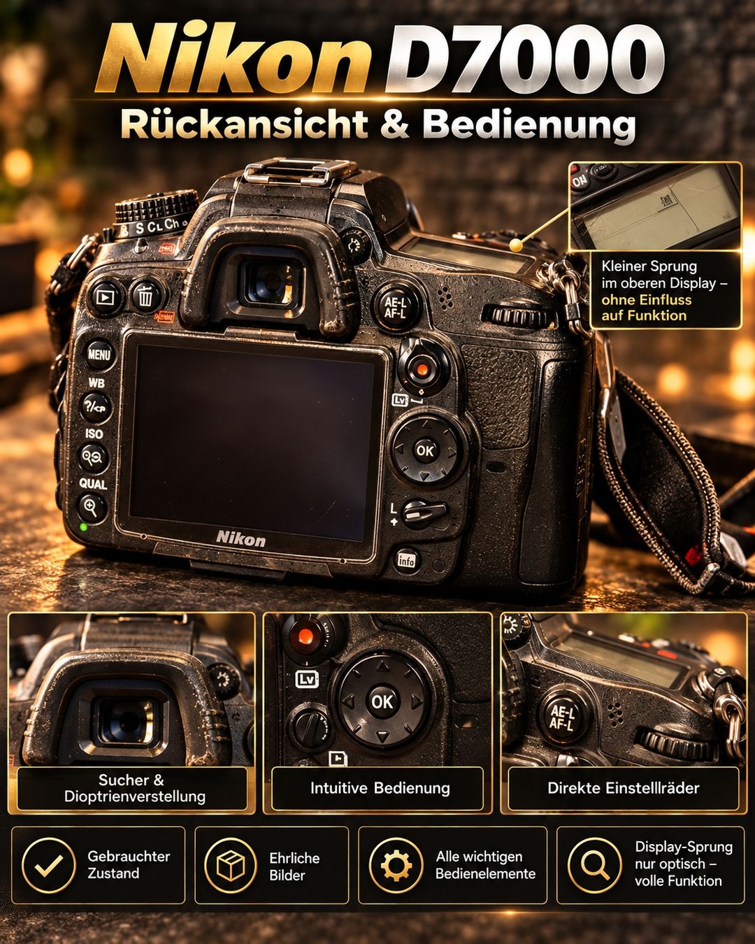 Nikon Fotocamera: Nikon D7000 mit Zubehör  – Usato da Marthalen venduto da TollwutB 4