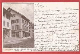Baden - Bazar Lang-Schnebli an der Badstrasse 17 - 1903