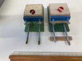 2er Set Buco Spur 0 8501 Prellböcke Holz mit Federpuffer