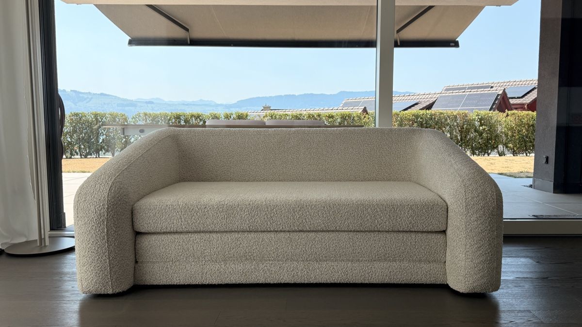 Westwing Divani: Schlafsofa Teddy-Bouclé Off White neuwertig – Nuovo (secondo la descrizione) da Stäfa venduto da _mendoza_ 1