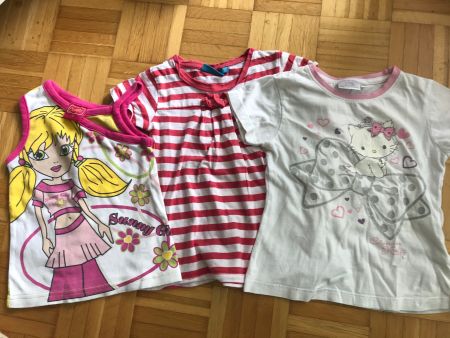 Kleiderset 2 T-Shirts + langarm Shirt Grösse 110/116 -P 3.40