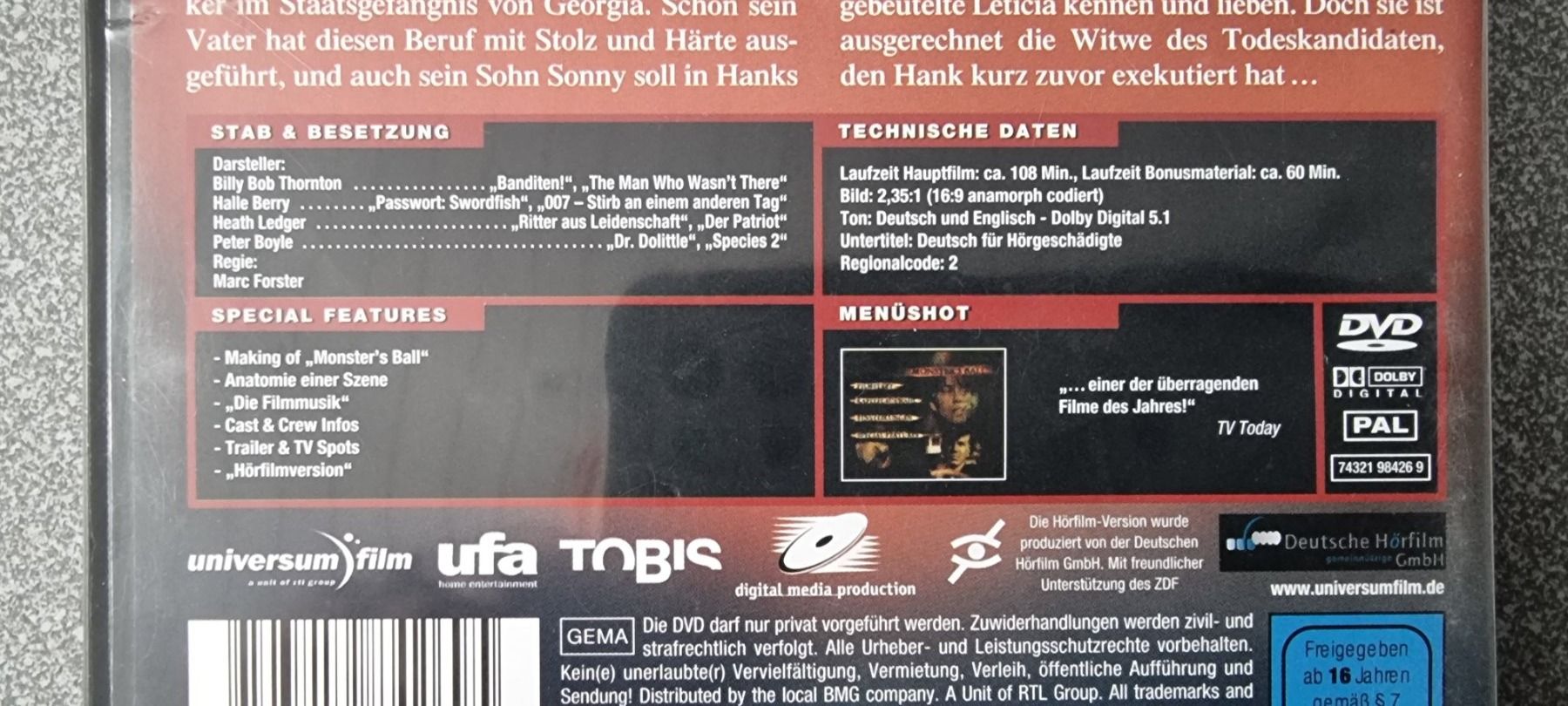 Tutti i DVDs: DVD Monster's Ball - Heath Ledger – Usato da Oetwil am See venduto da fineli2 1