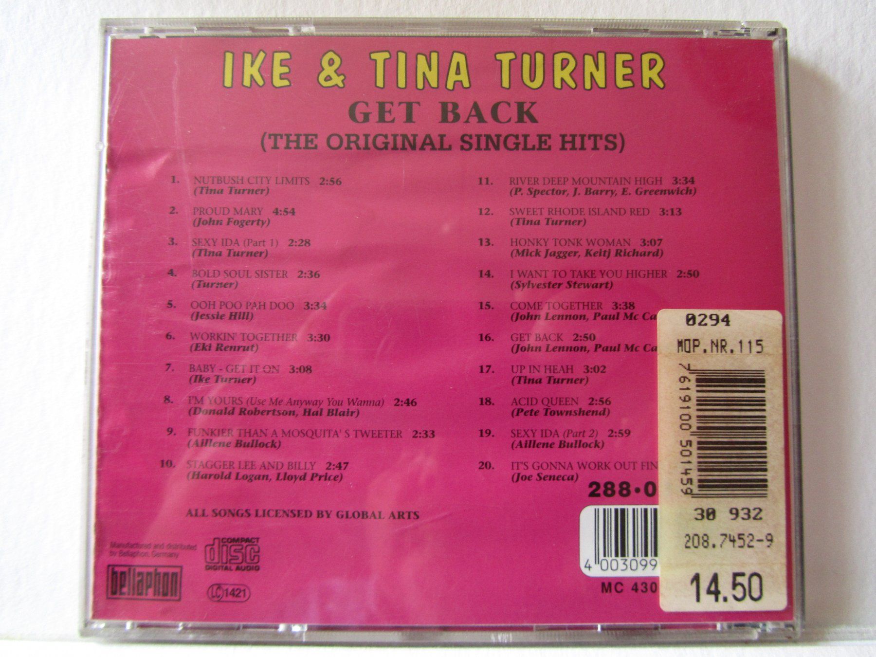 CD: Ike & Tina Turner, CD, Get Back, the original Single Hits – Usato da Weiningen ZH venduto da dietsch57 1