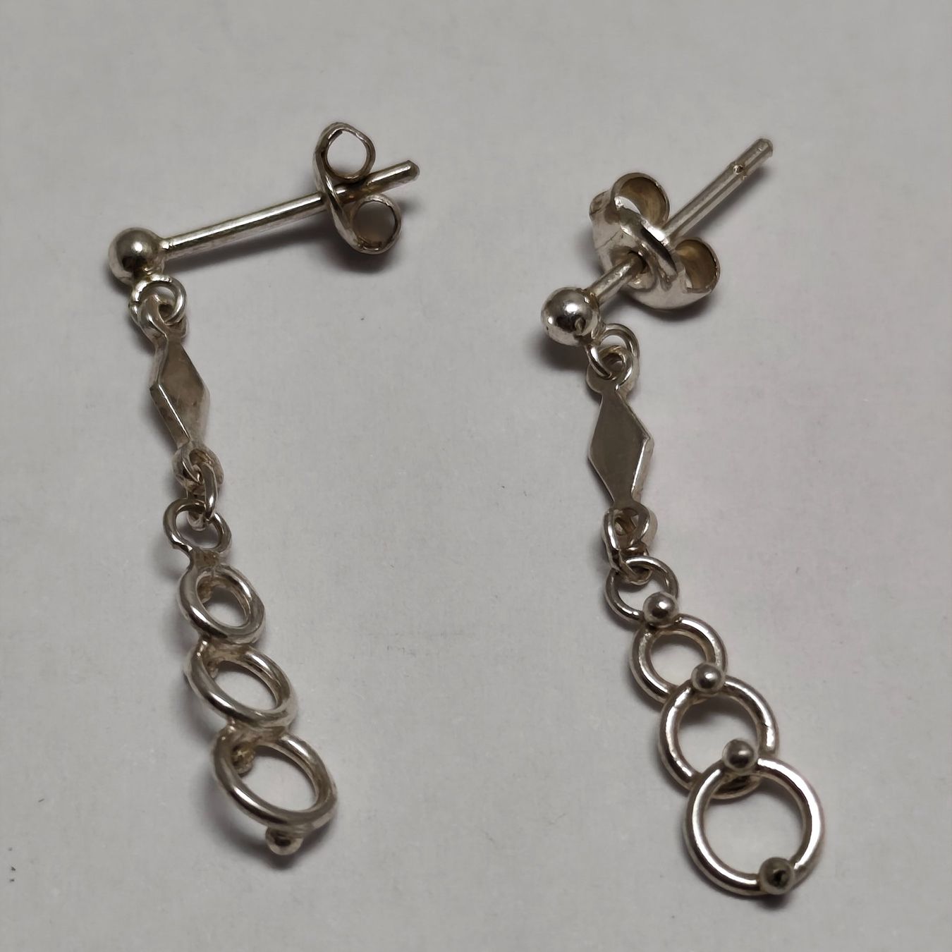 Orecchini pendenti & Orecchini a lobo: Vintage Silver silber Stud Earrings Boucles d'Oreilles #A4 – Usato da Châtelaine venduto da Tropic.Watch2