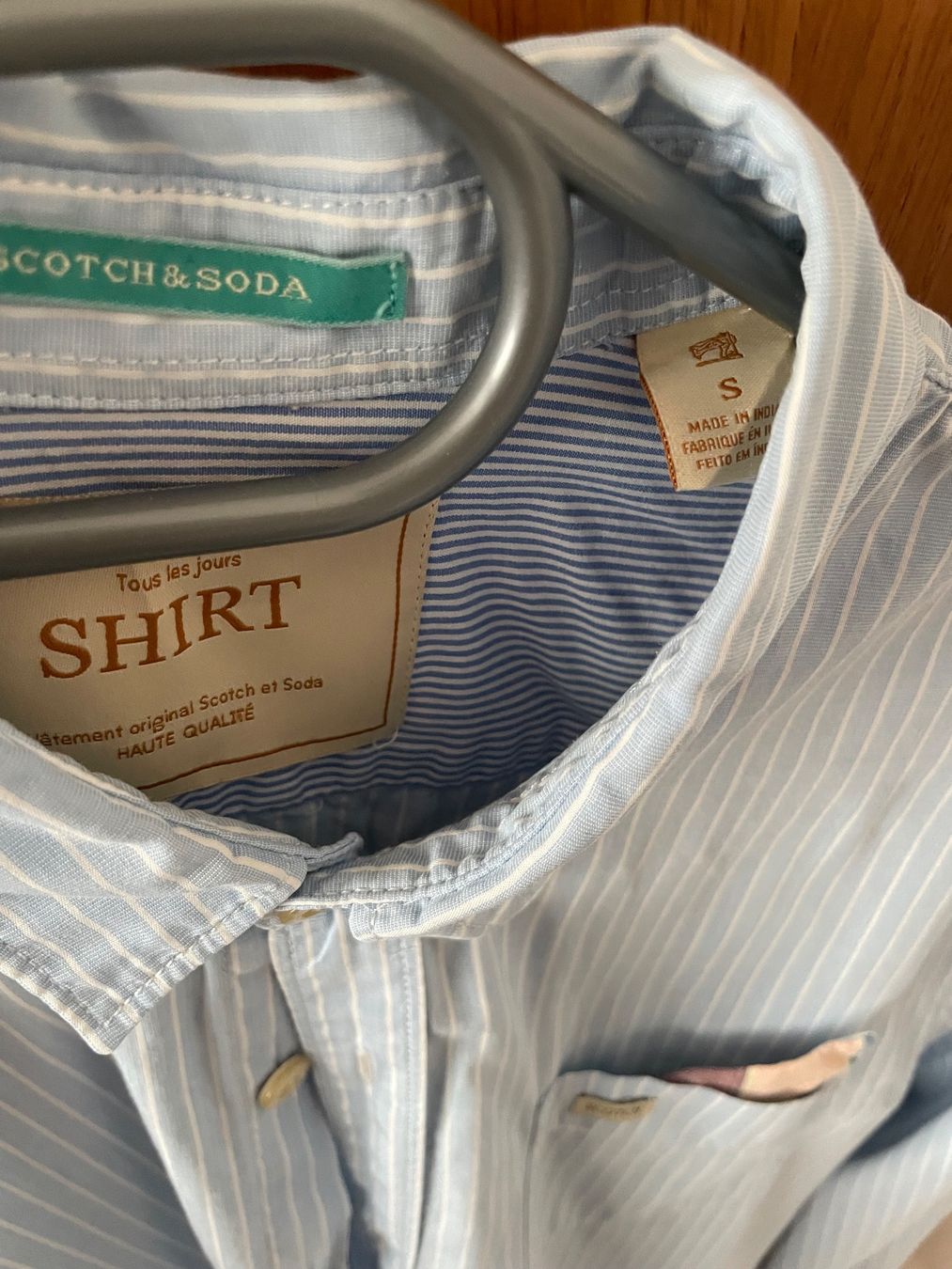 Camicie: Scotch&Soda Sommer-Hemd, Gr. S, hellblau gestreift – Usato da Watt venduto da tan_lwm5 3