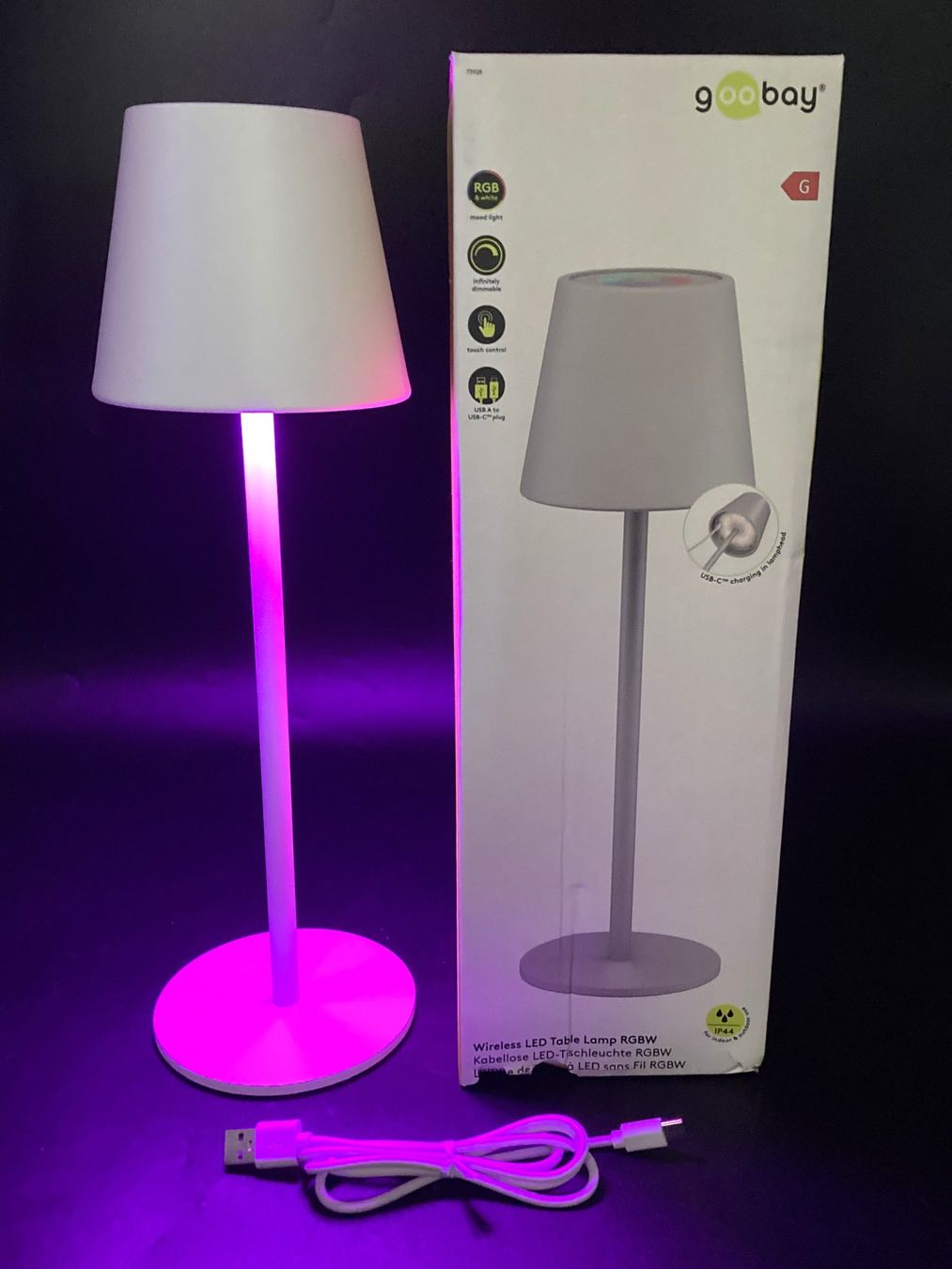 Lampen: GOOBAY | LED-Tischleuchte | Mood Light | Wireless – Neu (gemäss Beschreibung) aus Wittenbach von Restwert_St-Gallen