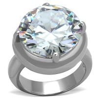 WOW! 16.06 Ct AAA Solitaire Cubic Zirconia Stainless Steel